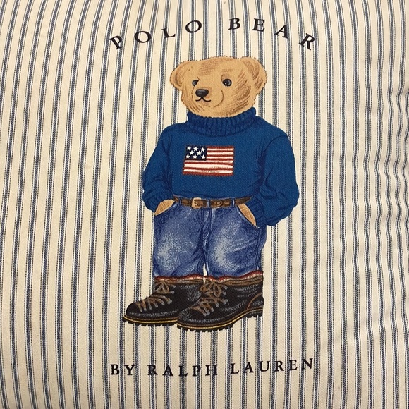 Ralph Lauren 1999 throw pillow Teddy Bear.  Used - Picture 2 of 4